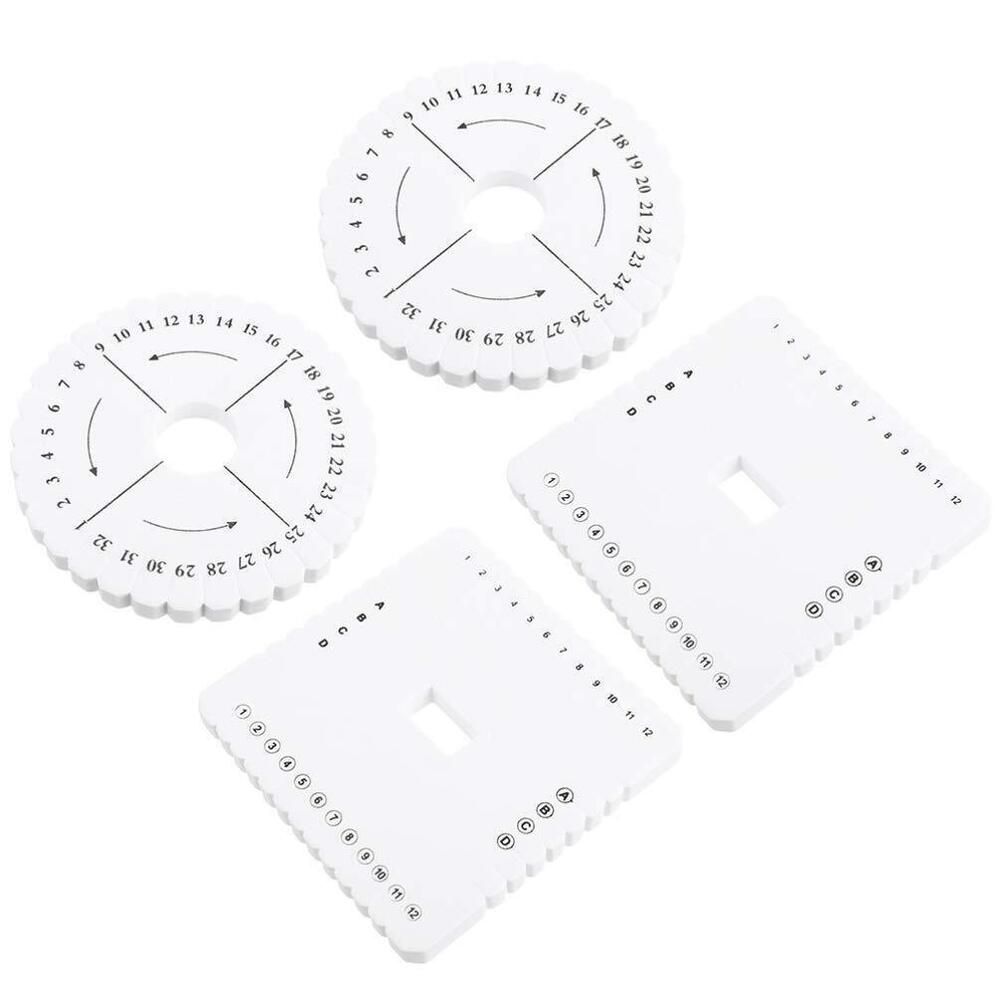 2993 4pcs Practical Beading Cord Disc Braiding Board Handmade Weaving Disk